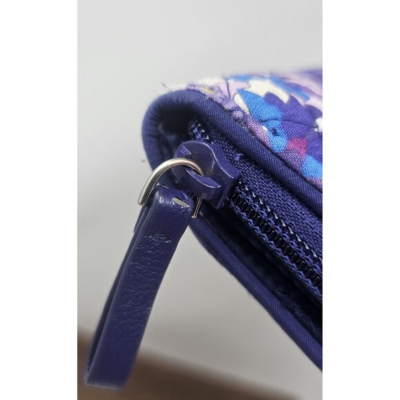 Vera Bradley RFID Turnlock Wallet Organizer Retired Java Purple *Flaws* - Picture 13 of 14